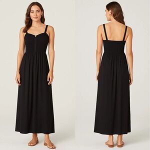 Nwt TUCKERNUCK - L  V Neck Gillian Maxi LBD Dress In Black